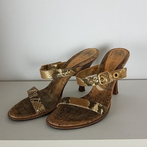Max de Carlo‎ Snake Print Heels SZ7 - Picture 1 of 6
